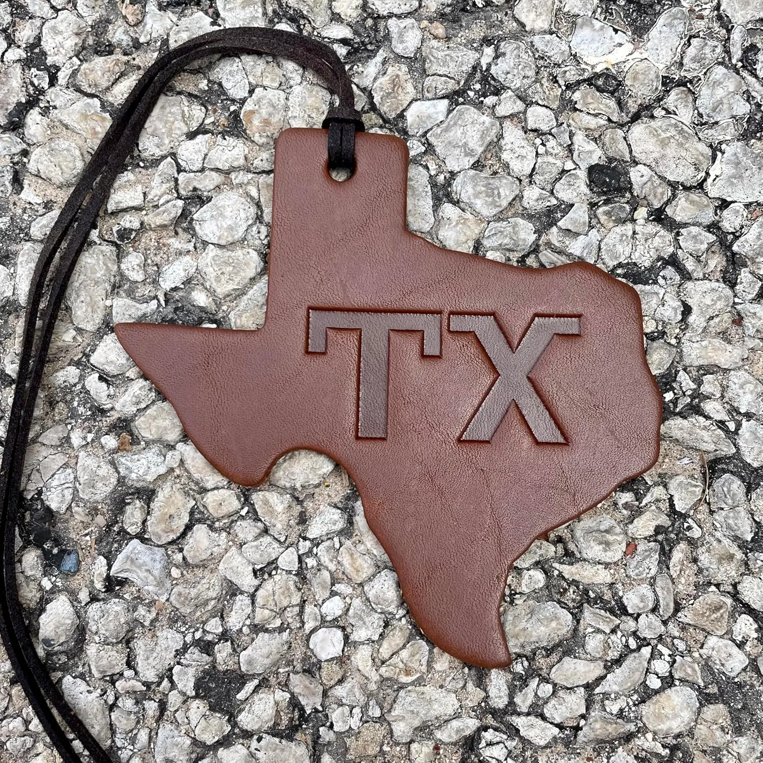 | Leather Car Air Freshener | TX Shape | TX Brand (Leather Scent)