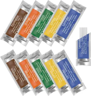 10 Bags Fragranced Car Diffuser Refills for RoyAroma Cars Diffusers Vent Clips, Refillable Car Air Fresheners Scents Diffuser Perfume Essential Oil sticks- Lavender,Lemon,Peppermint,Orange,Eucalyptus