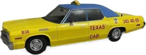 1:18 for Monaco 1974 Texas Cab Blue Top Alloy Car Models Collection Souvenir Decoration Mini Simulation Toys