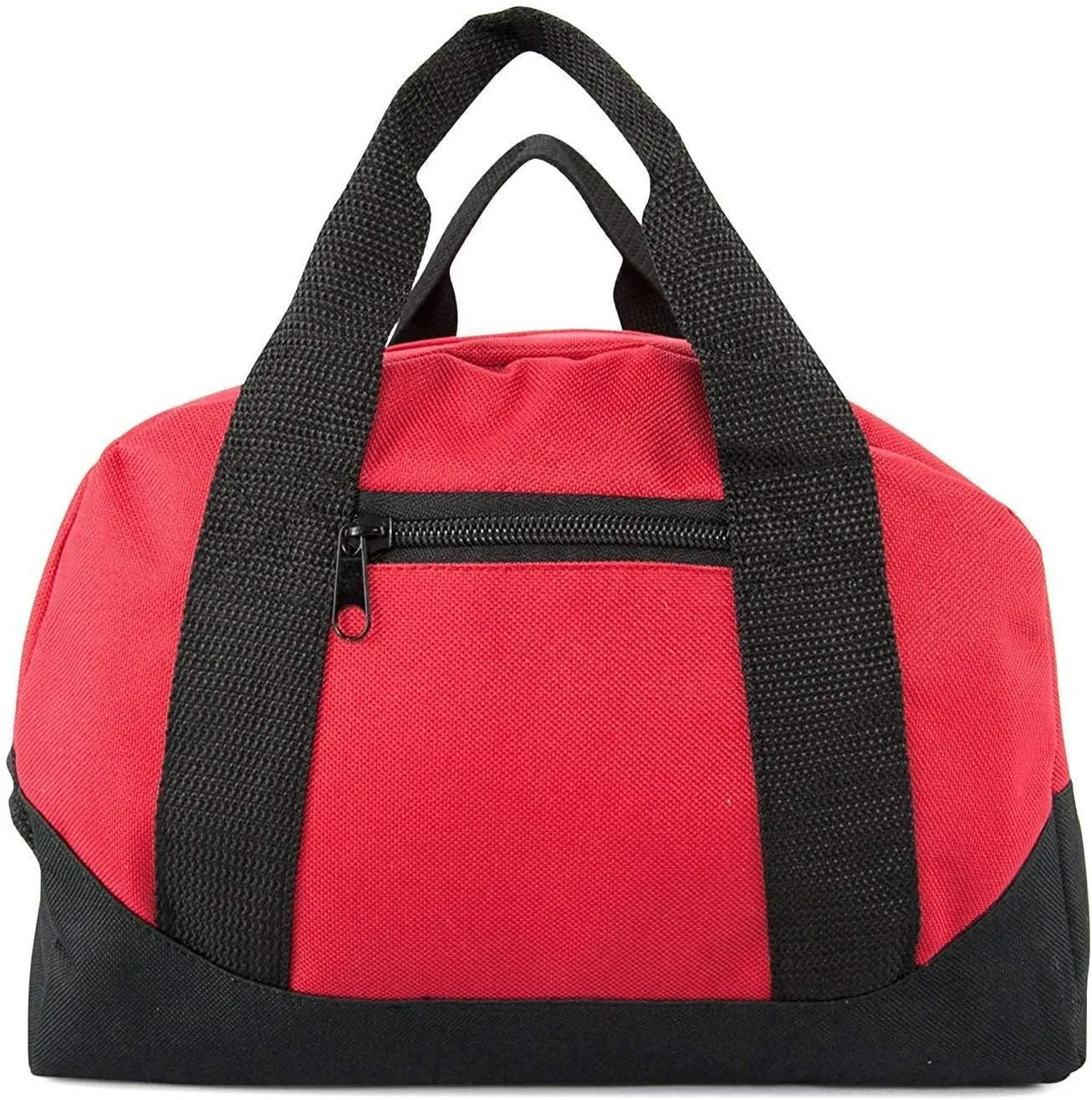 12" Duffel Duffle Travel Sports Gym Bags Mini Carry-on Luggage Small Supply Bag (Red)