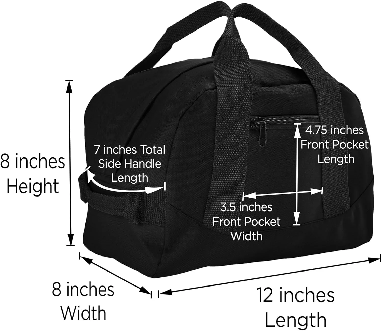 12" Mini Two Tone Duffle Bag