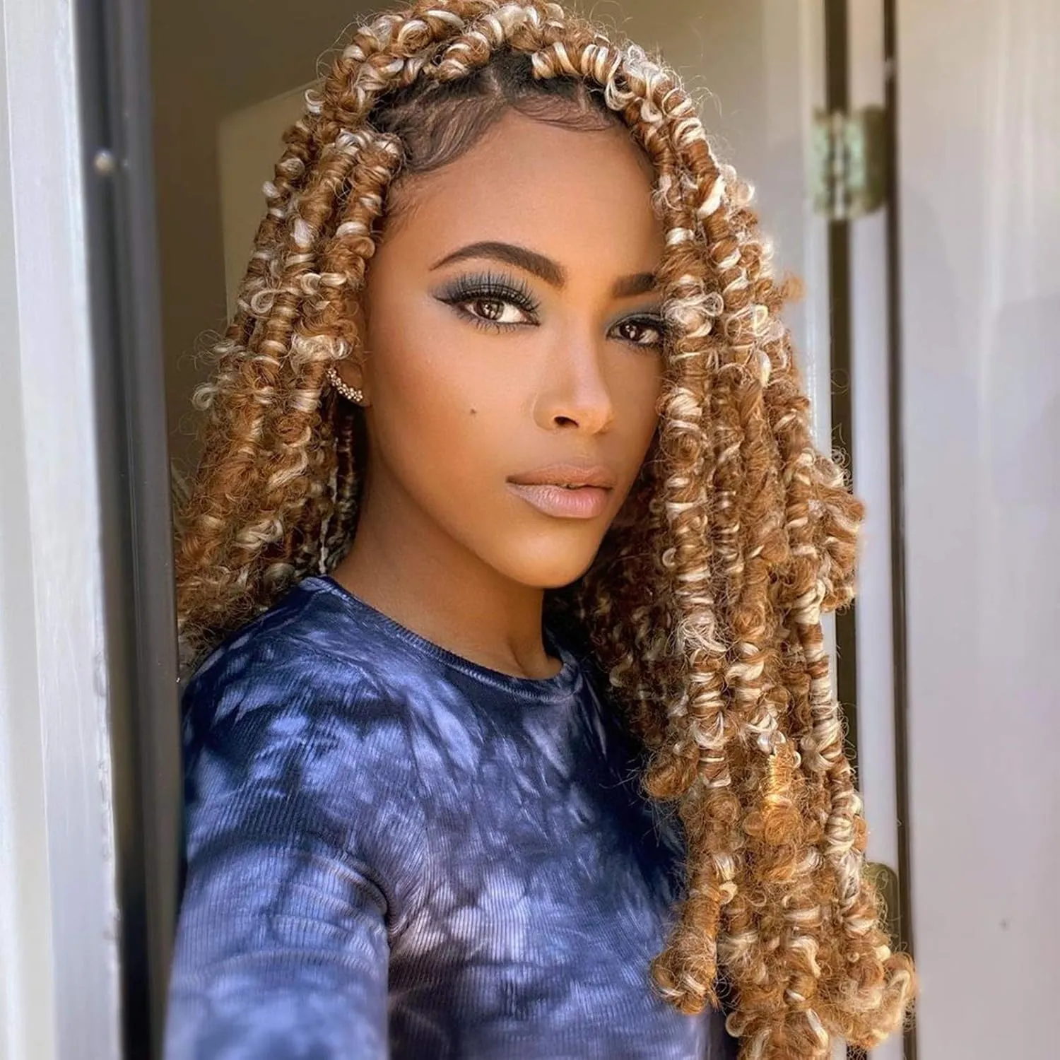 14 Inch Spring Twist Crochet Braids Hair for Butterfly Locs Bomb Twist Crochet Hair Beyond Beauty Ombre Colors Synthetic Fluffy Hair Extension 3 Packs 30 Strands 190g/Pack(14 Inch, #27)