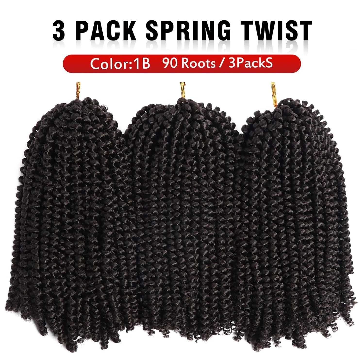 14 Inch Spring Twist Crochet Braids Hair for Butterfly Locs Bomb Twist Crochet Hair Beyond Beauty Ombre Colors Synthetic Fluffy Hair Extension 3 Packs 30 Strands 190g/Pack(14 Inch, #4)