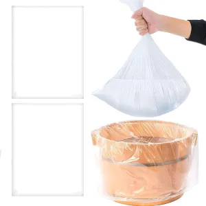 160PCS Disposable Foot Bath Bags, Portable Basin Bags, 25.5"x21.6" Plastic Pedicure Spa Bags for Foot Pedicure Spa, Hotel, Home