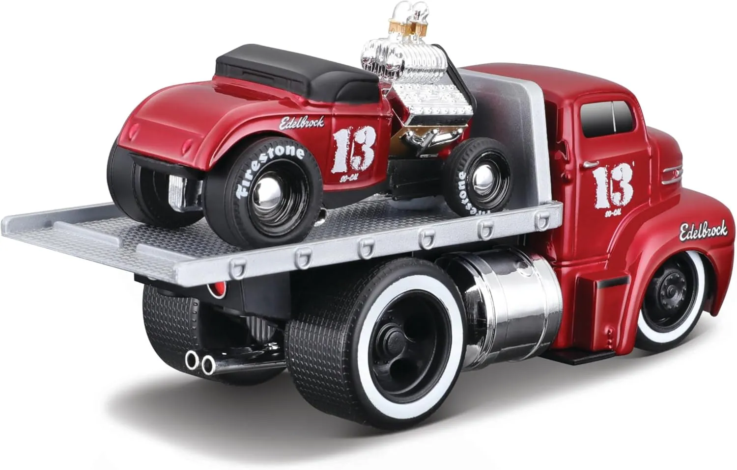 1/64 Scale Top Muscle Transports Series for 1950 Fort COE Flatbed Truck and 1932 Fort Roadster Coupe Diecast Metal Model Car (11540)