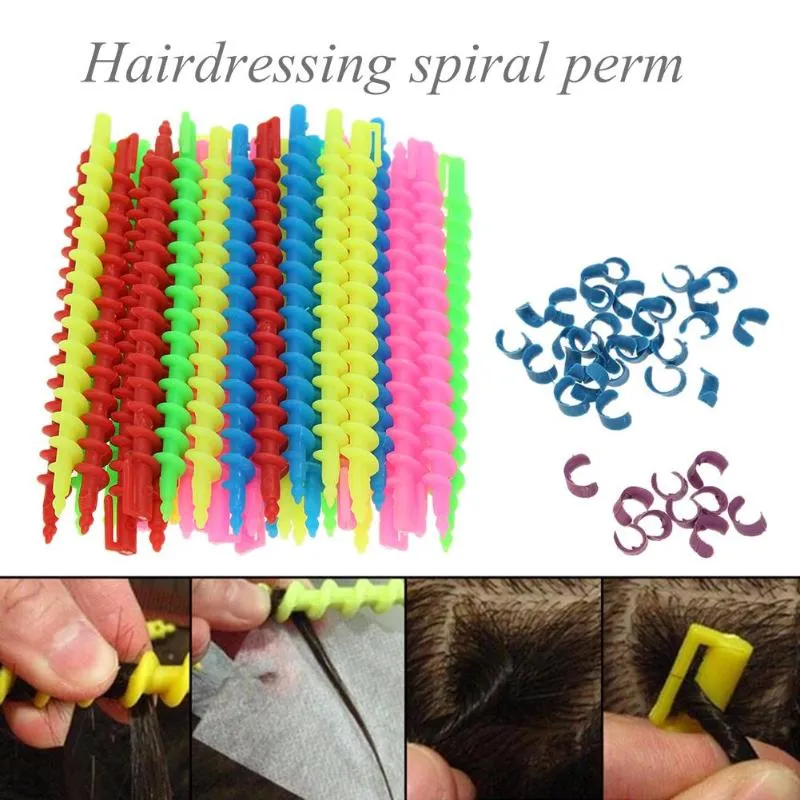 18/35PCS Long Spiral Hair Perm Styling Curler Rollers
