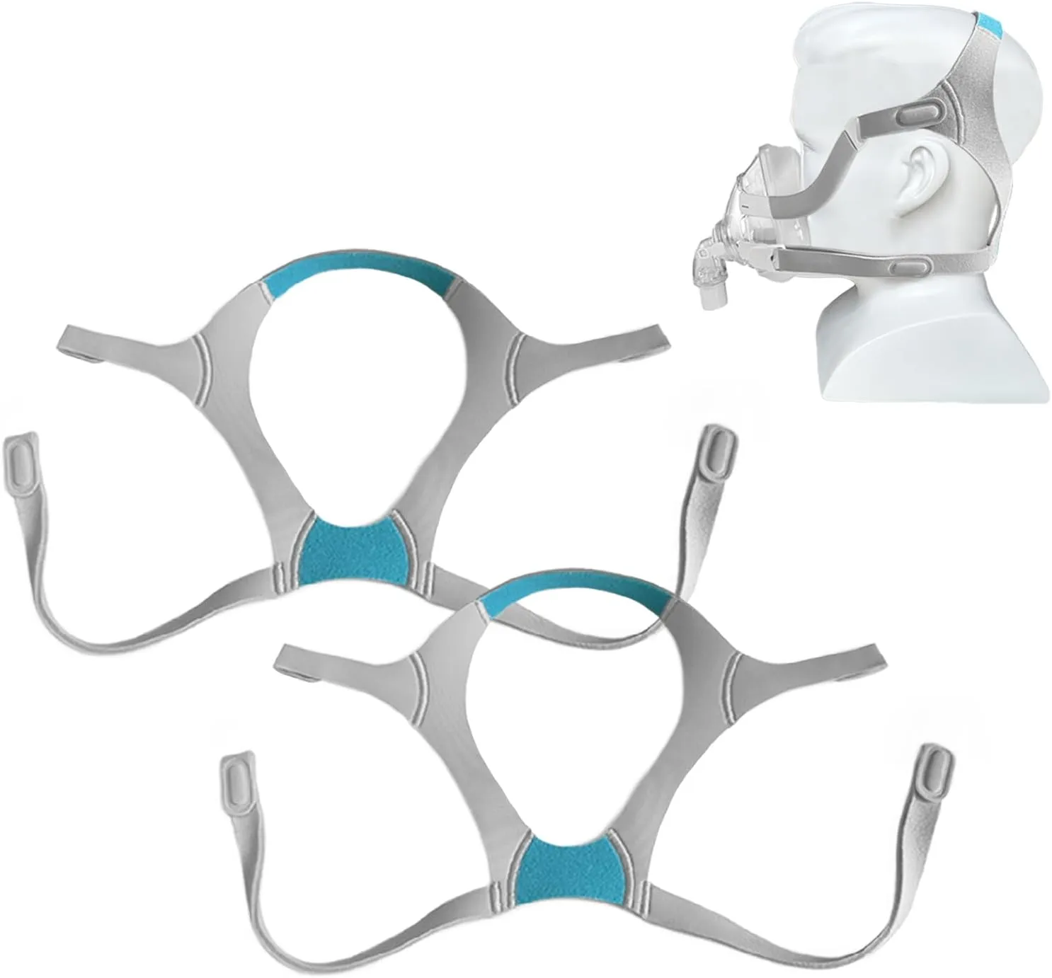 2 Packs Replacement Headgear Strap for Airfit F20 and N20 CPAP Full Face Mask Straps (Without Clips Mask)