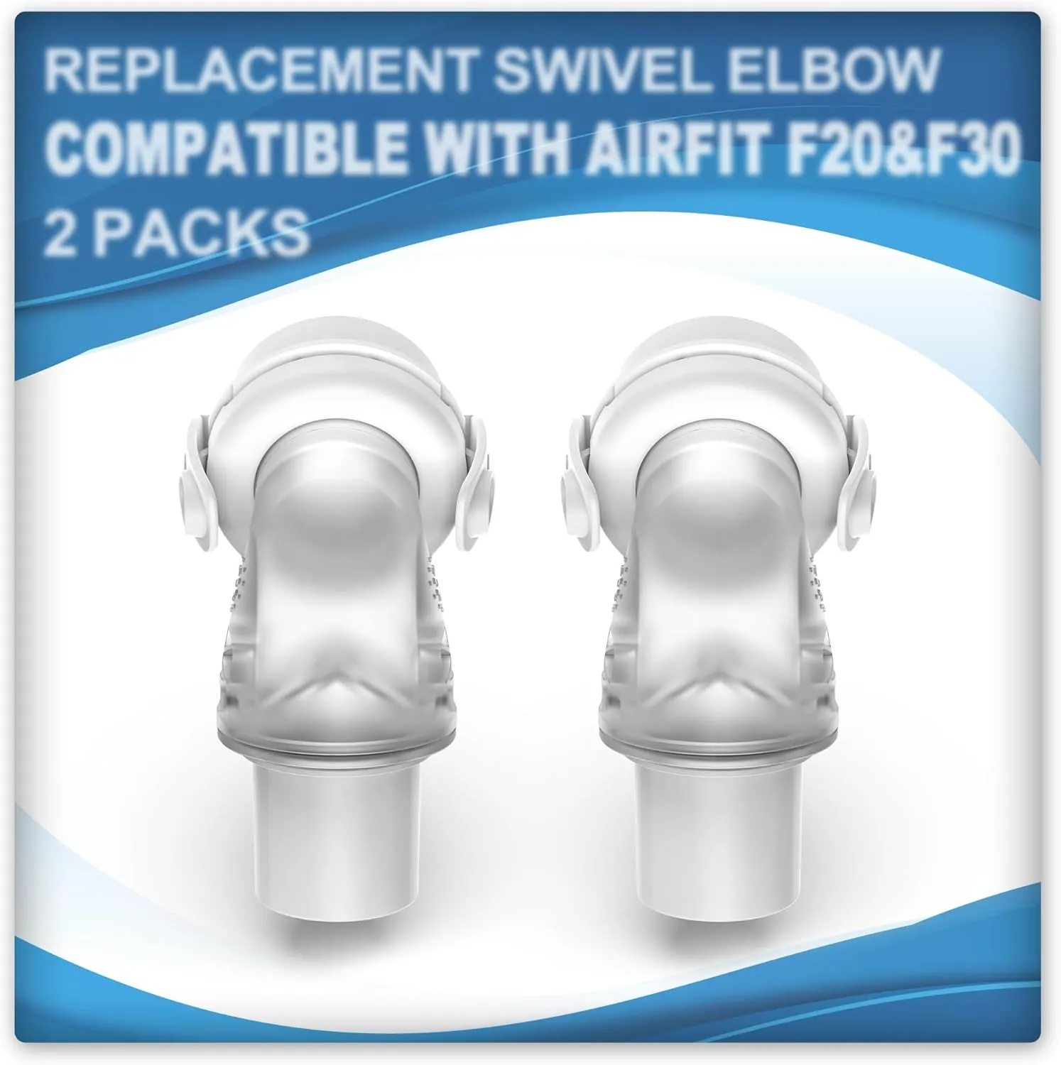 2 Packs Replacement Swivel Elbow Connector Compatible with F20 and F30,Tube Quick-Release Elbow,Great-Value Supplies by Medihealer