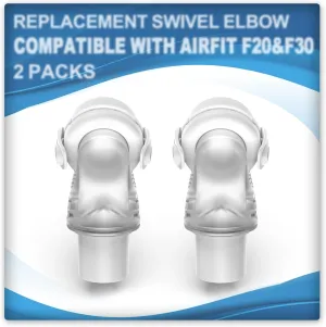 2 Packs Replacement Swivel Elbow Connector Compatible with F20 and F30,Tube Quick-Release Elbow,Great-Value Supplies by Medihealer