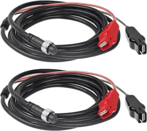 2 Pakcs Electric Fishing Reel Power Cord - 10Ft Battery Connection Cable Fits for Daiwa Tanacom 1000 750 500, Seaborg 500MJ, Shimano, BeastMaster, Leobritz, ForceMaster