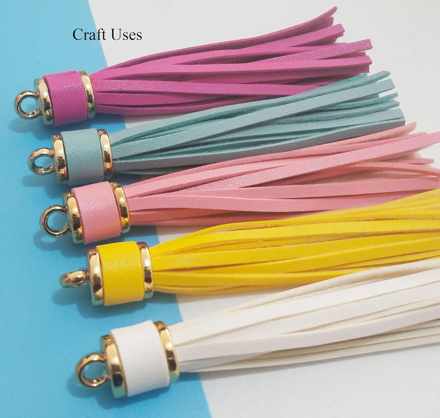 2 Yards PU Leather Fringe Trim 6 Inch Sewing Tassel Trim for DIY Craft Clothing Handbag Sewing Craft Embellishment Decoration Black