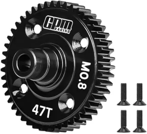 20Cr Carbon Steel 47T Center Differential Spur Gear (0.8 Modulus,32P) for Traxxas 1:16 Mini Maxx 4WD 107154-1 / Mini XRT VXL-3S 108076-1 Monster Truck Upgrades