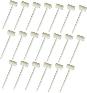 20pcs Mini Solid Wood Hammers for Creative Educational Hitting Hammer Safe Design for Home Decoration and Playtime Fun