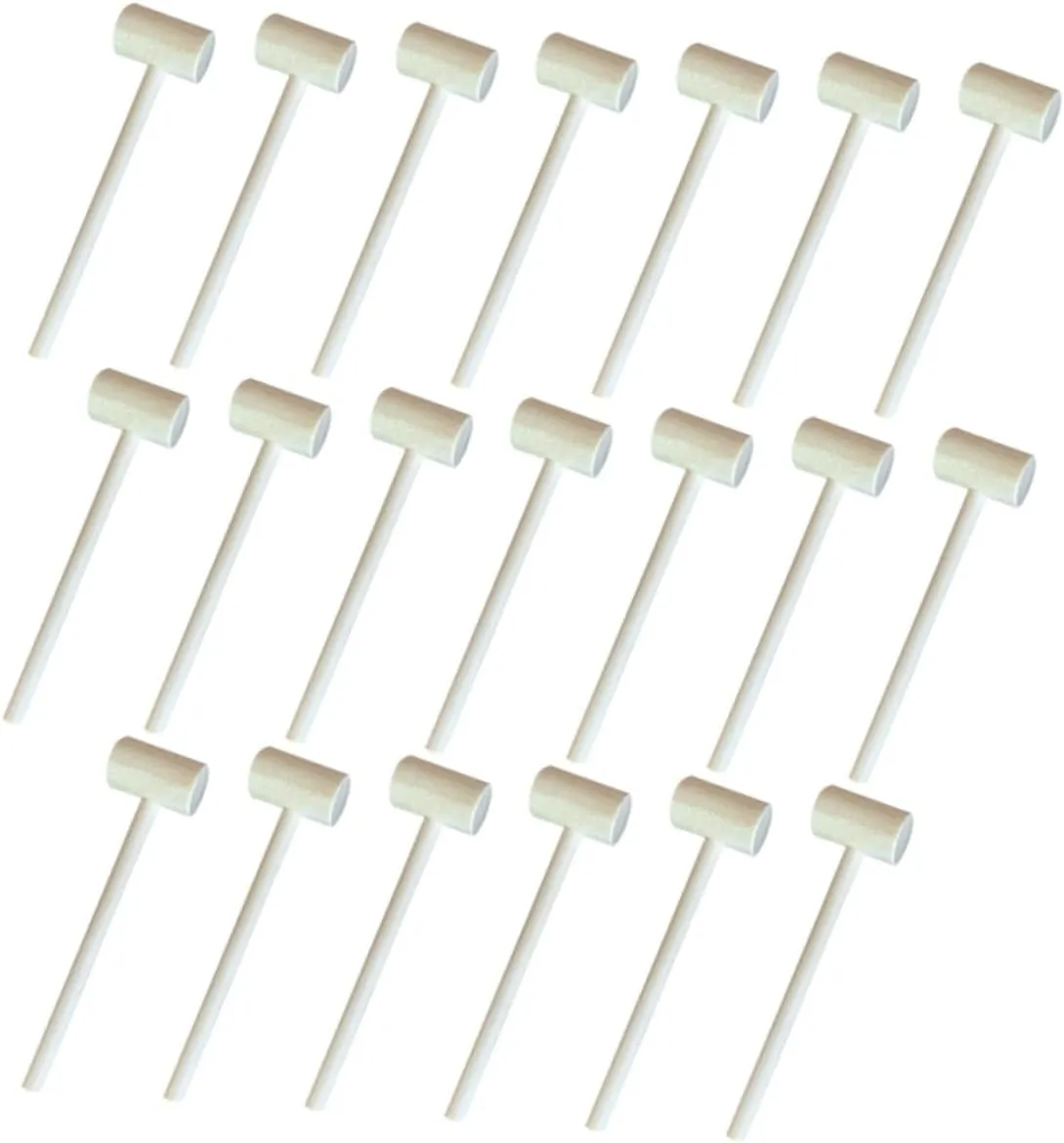 20pcs Mini Solid Wood Hammers for Creative Educational Hitting Hammer Safe Design for Home Decoration and Playtime Fun
