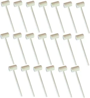 20pcs Mini Wood Hammers Educational for Creative Round Hitting Hammer for Coordination and Development Safe and Craft Tools