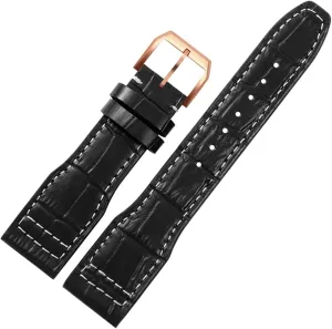22mm The Top Leather Watch Band for IWC IW326201 / IW377701 Big Pilot Series Genuine Leather Watch Strap