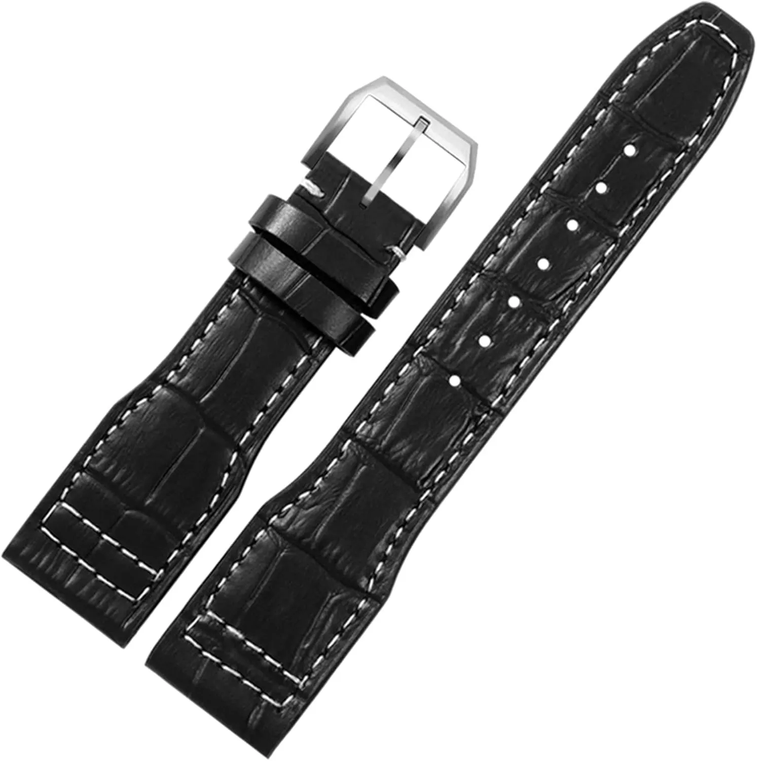 22mm The Top Leather Watch Band for IWC IW326201 / IW377701 Big Pilot Series Genuine Leather Watch Strap