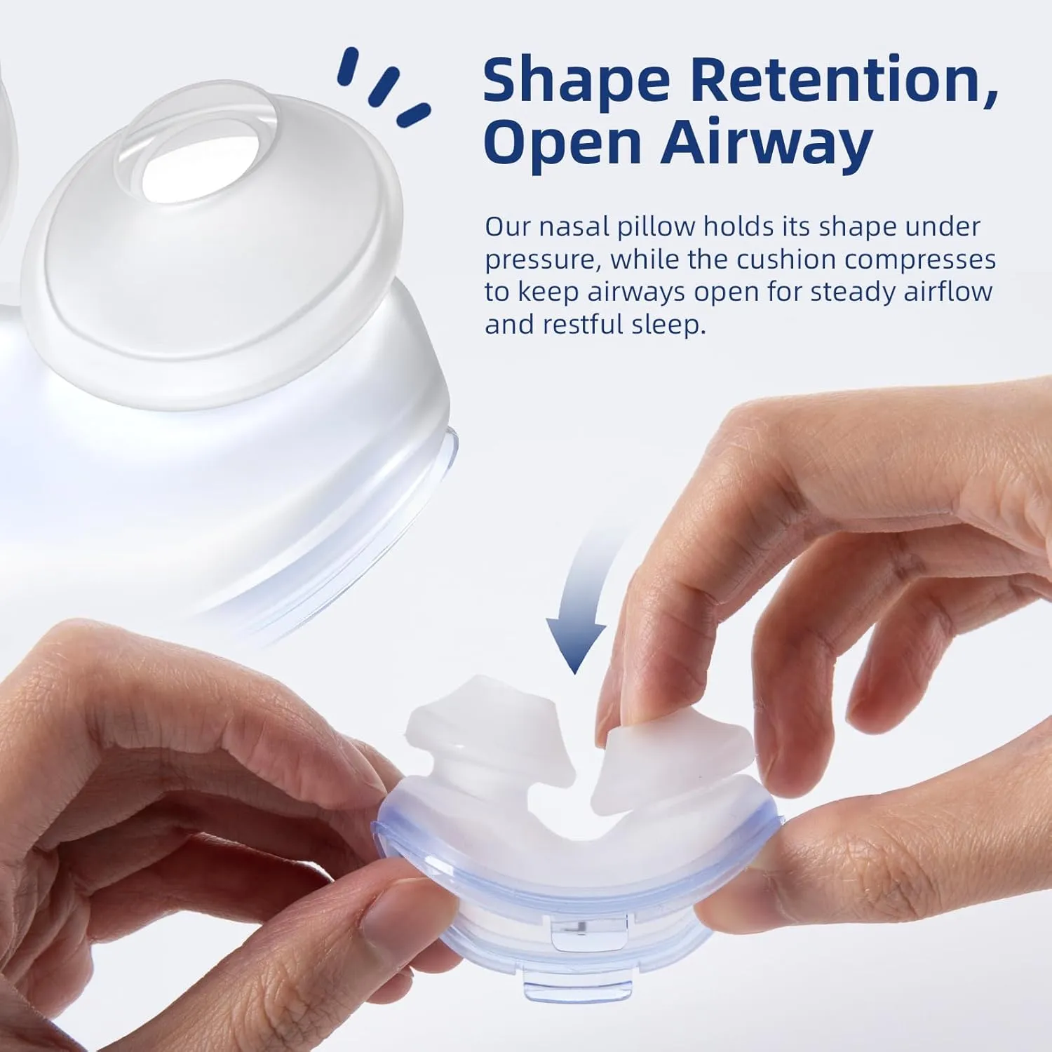 3 Packs Replacement Nasal Pillow Cushion for ResMed AirFit P10, Compatible with Original Airfit P10 Frame, Replacement Silicone CPAP Supplies, Reliable Seal & Lighter Weight, Medium