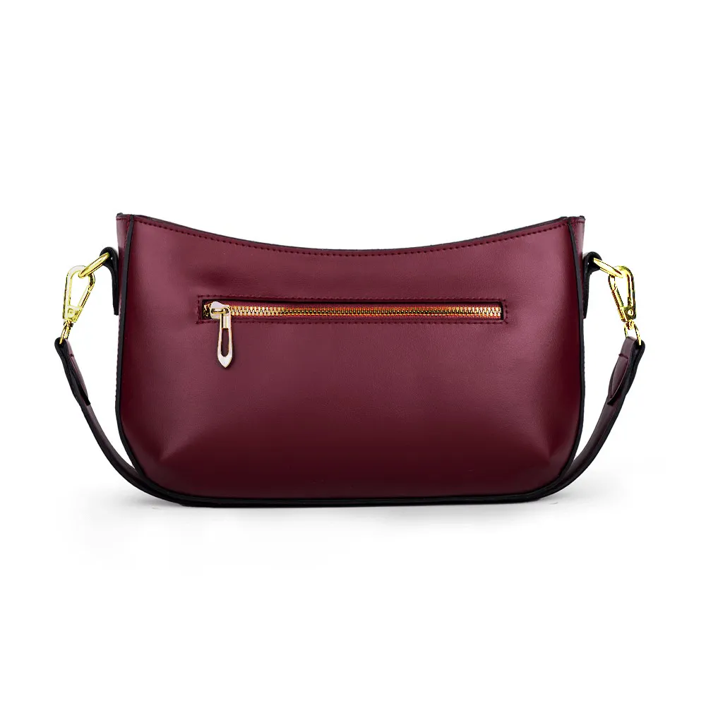31-The Yellow Geometric  Crossbody bags burgundy