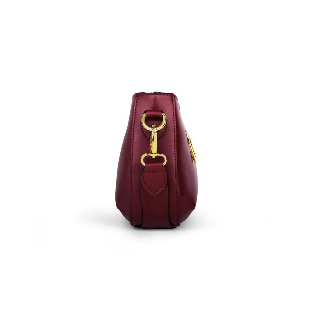 31-The Yellow Geometric  Crossbody bags burgundy