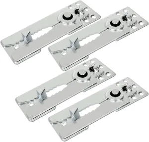 4 Pack Heavy Duty Steel Sectional Couch Connectors - Interlocking Sofa Linker, Universal Clips, Connection Bracket, Clamps for Sliding Sofas