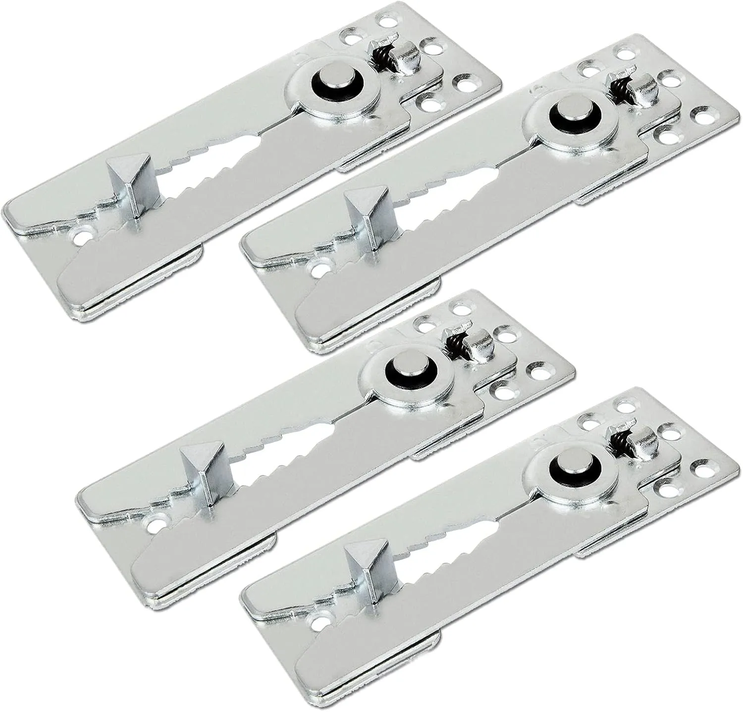 4 Pack Heavy Duty Steel Sectional Couch Connectors - Interlocking Sofa Linker, Universal Clips, Connection Bracket, Clamps for Sliding Sofas
