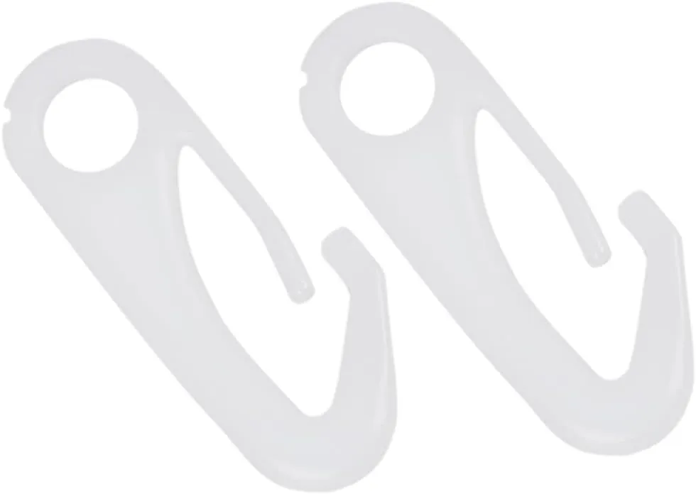 8Pcs Heavy Duty Nylon Snap Hook Clips for Flagpole Durable Outdoor Flagpole Accessories Weather Resistant PP Hook Buckles for Flags White