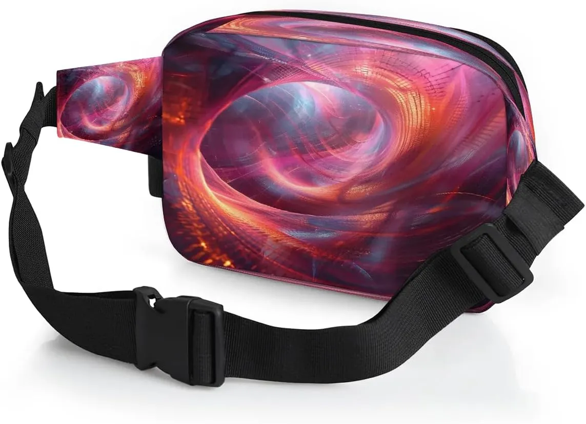 Abstraction Multi Color Pattern Fanny Packs for Women Men Waterproof Waist Bag with Adjustable Strap Belt Bag for Travel Running Hiking