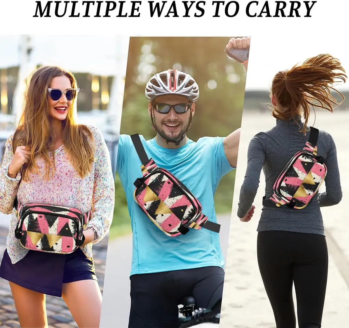 Abstraction Texture Pattern Fanny Packs for Women Men Waterproof Waist Bag with Adjustable Strap Belt Bag for Travel Running Hiking