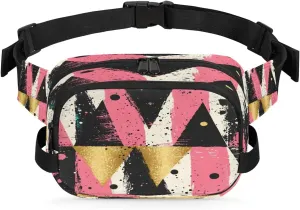 Abstraction Texture Pattern Fanny Packs for Women Men Waterproof Waist Bag with Adjustable Strap Belt Bag for Travel Running Hiking