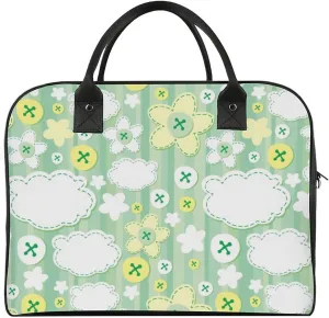 Adult Large Capacity Nylon Rosa Chinensis Elegant Handbag for Journey 13" X 19" X 8"