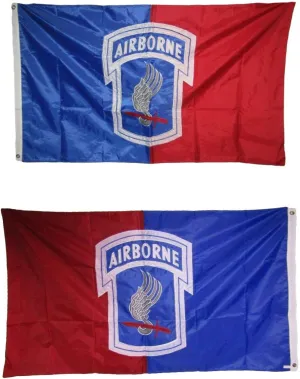 AES 3x5 Embroidered Airborne 173rd Division Double Sided 210D Nylon Flag 3'x5' Clips House Banner Double Stitched Fade Resistant Premium Quality