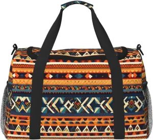 African National Patterns print Weekender Overnight Carry On Bag Gym Luggage Bag Duffel Bag for Travel Women