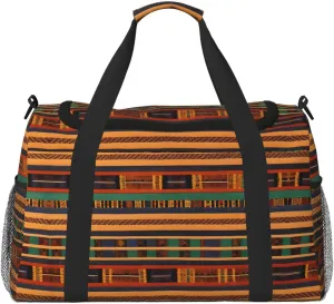 african weaving print Weekender Overnight Carry On Bag Gym Luggage Bag Duffel Bag for Travel Women