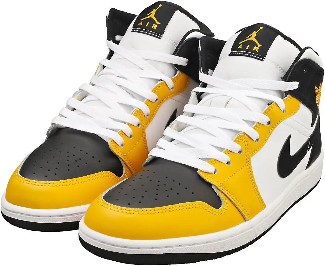 Air Jordan 1 Mid (DQ8426-701, Yellow Ochre/White/Yellow Ochre/Black)