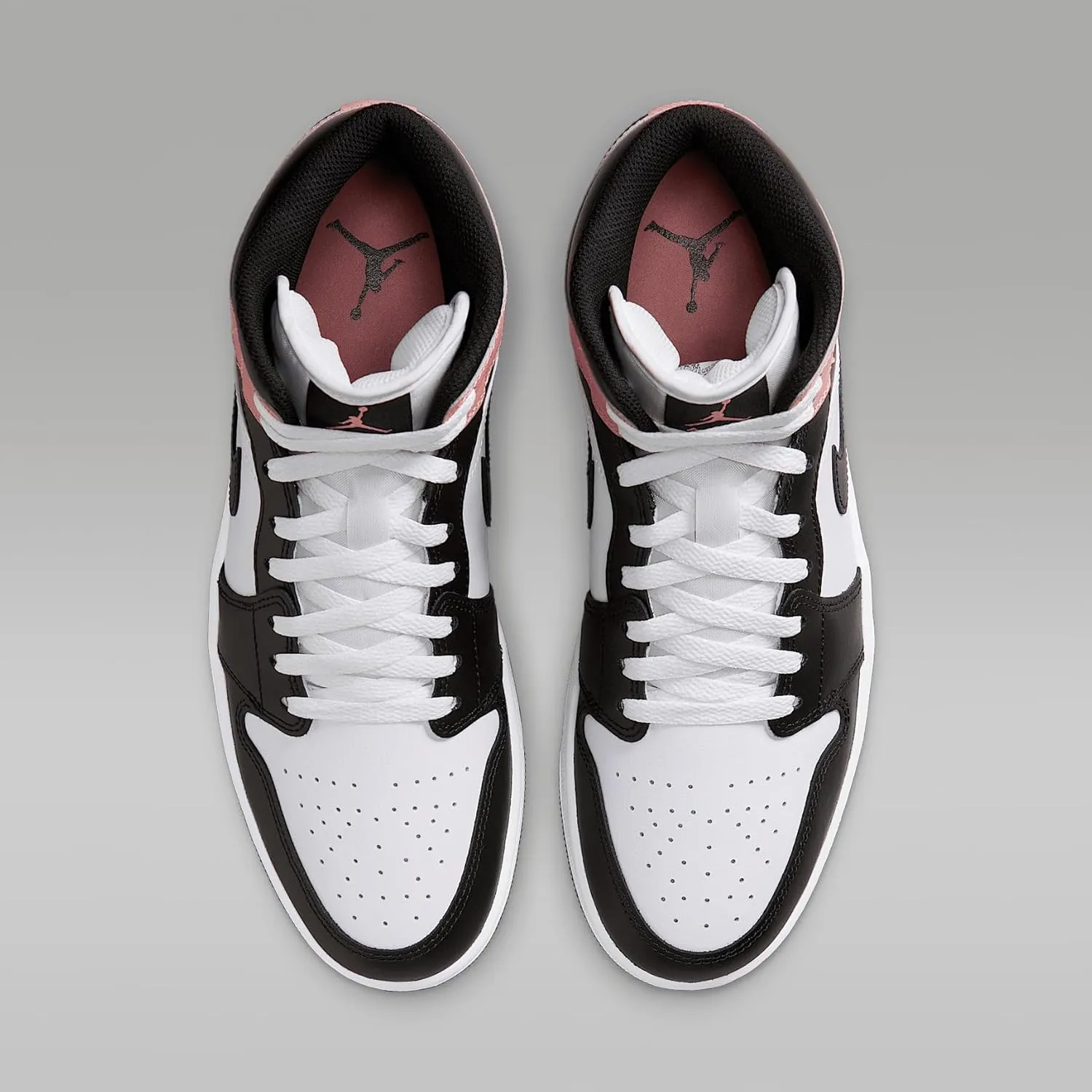 Air Jordan 1 Mid Men's Shoes (DQ8426-100, White/Rust Pink/Black)