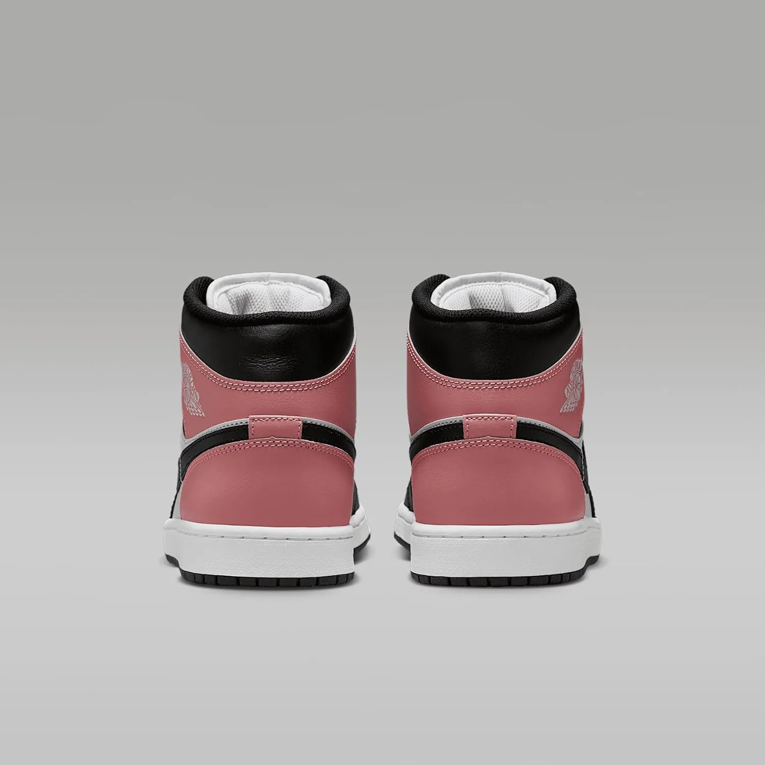 Air Jordan 1 Mid Men's Shoes (DQ8426-100, White/Rust Pink/Black)