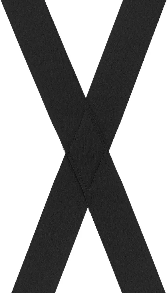 Airport-Friendly Undergarment Suspenders - 1.5-Inch Wide Soft Elastic - Nylon Clip - 2 Colors & 4 Sizes