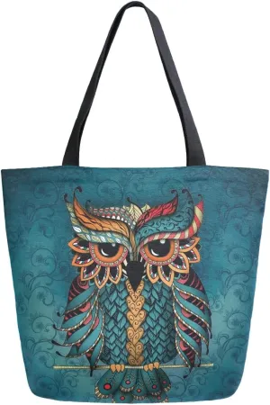 ALAZA Large Canvas Tote Bag African American Woman With Curly Hair Shopping Shoulder Handbag