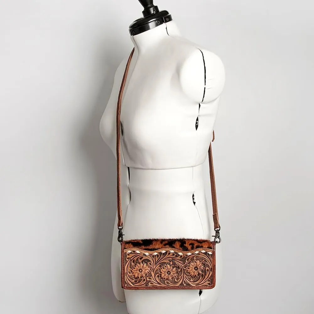 American Darling ADBG486A Wallet Hand Tooled Genuine Leather Women Bag Western Handbag Purse