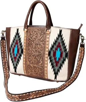 American Darling Briefcase Hand Tooled Saddle Blanket Genuine Leather Western Women Bag Handbag | Briefcase Bag | Briefcase for Women | Cute Briefcase Bag | Laptop Briefcase Bag