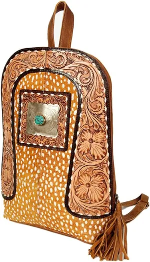 American Darling Hand Tooled Genuine Leather Women Bag Western Handbag Purse