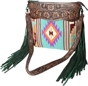 American Darling Large Cross Body Bag Leather Fringe Purse Western Handbags (ADBGZ306I), Orange