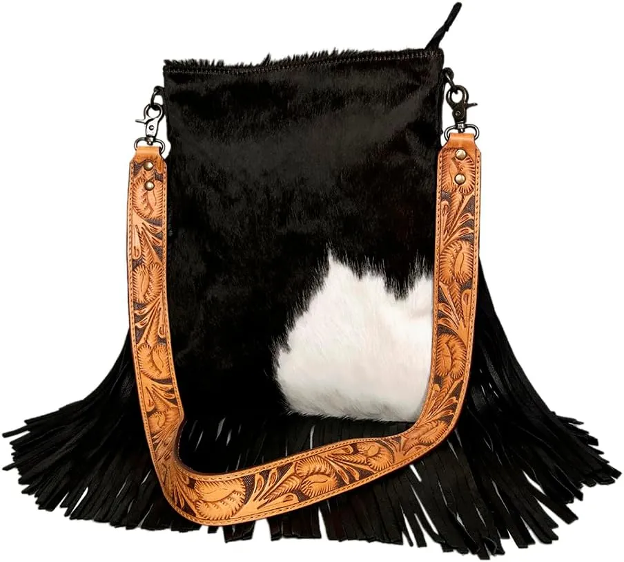 American Darling Messenger Hair On Genuine Leather Women Bag Western Handbag Purse