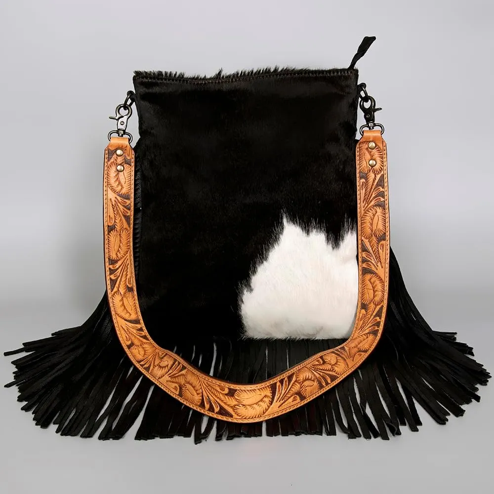 American Darling Messenger Hair On Genuine Leather Women Bag Western Handbag Purse