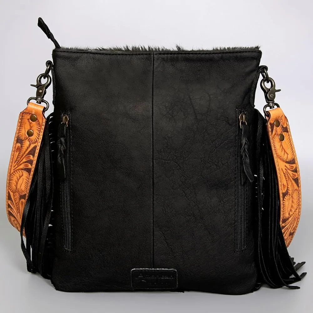 American Darling Messenger Hair On Genuine Leather Women Bag Western Handbag Purse