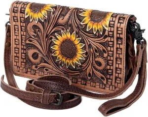 American Darling Organizer Hand Tooled Genuine Leather Western Women Bag Handbag Purse | Organizer Bag for Women | Cute Organizer Bag | Organizer Purse | Travel Organizer Bag