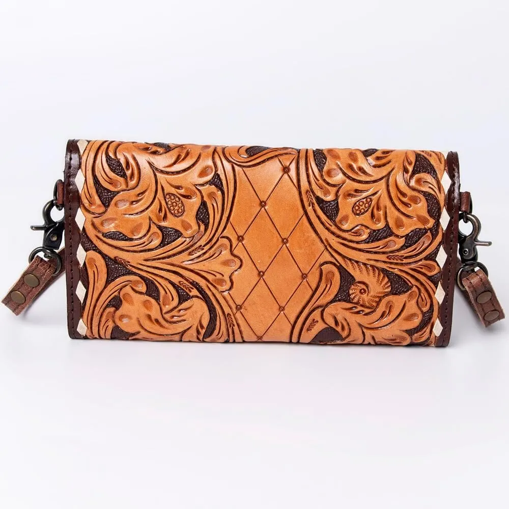 American Darling Wallet Hand Tooled Genuine Leather women bag western handbag purse