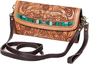 American Darling Wallet Hand Tooled Genuine Leather women bag western handbag purse