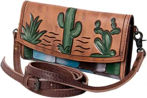 American Darling Wallet Hand Tooled Genuine Leather women bag western handbag purse